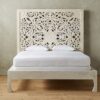 Hand Carved Solid Wood Platform Bed Frame